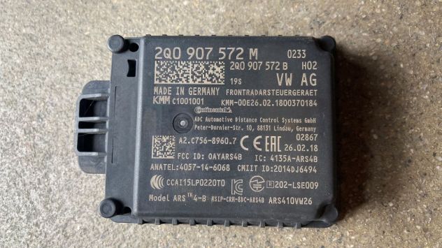 Centralina radar Distronic Volkswagen Tiguan del 2018 (2Q0907573M) - Foto 3