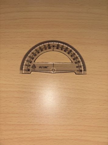 UN GONIOMETRO COME NUOVO,DA 180 GRADI,SENZA DIFETTI,IN PLASTICA TRASPARENTE - Foto 9