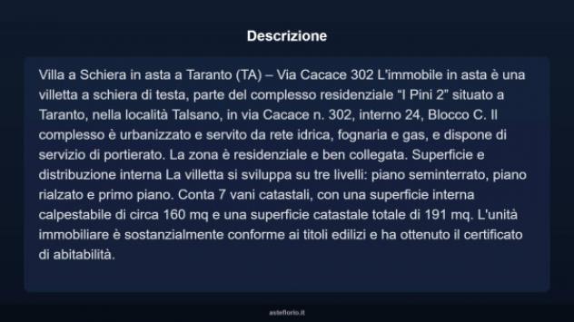 Immobile in asta di 191 m² in vendita a Taranto - Foto 3