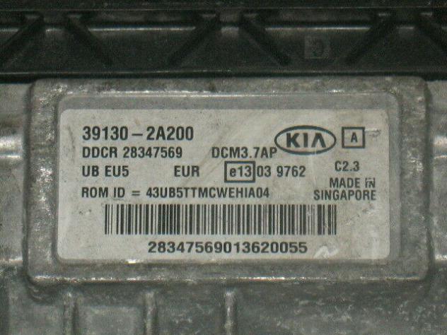 391302A200 ECU KIA RIO 1.4 39130-2A200 391302A200 DDCR28347569 DCM3.7AP - Foto 2