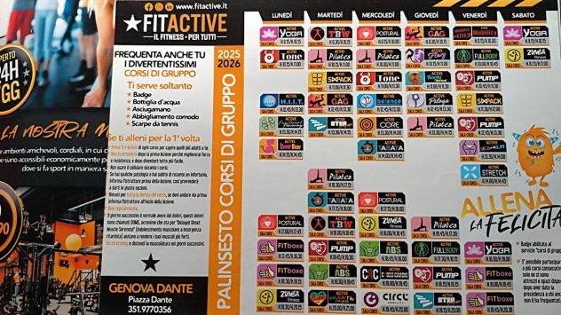 Cedo abbonamento "all-inclusive" palestra FitActive di Genova Piazza Dante