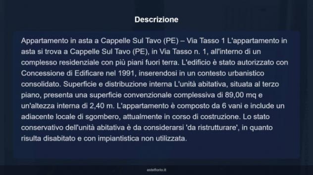 Immobile in asta di 89 m² con più di 5 locali in vendita a Cappelle sul Tavo - Foto 5