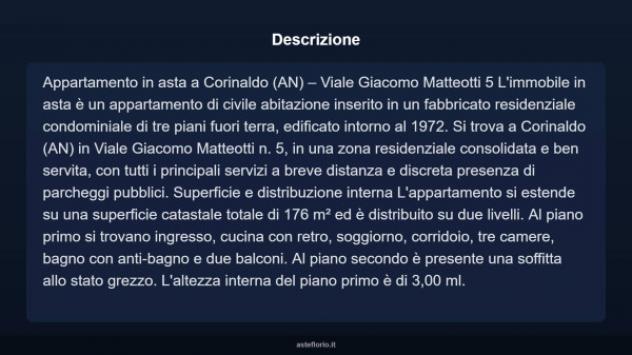 Immobile in asta di 176 m² con più di 5 locali e box auto in vendita a Corinaldo - Foto 4