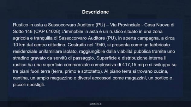 Immobile in asta di 417 m² con più di 5 locali in vendita a Sassocorvaro Auditore - Foto 14