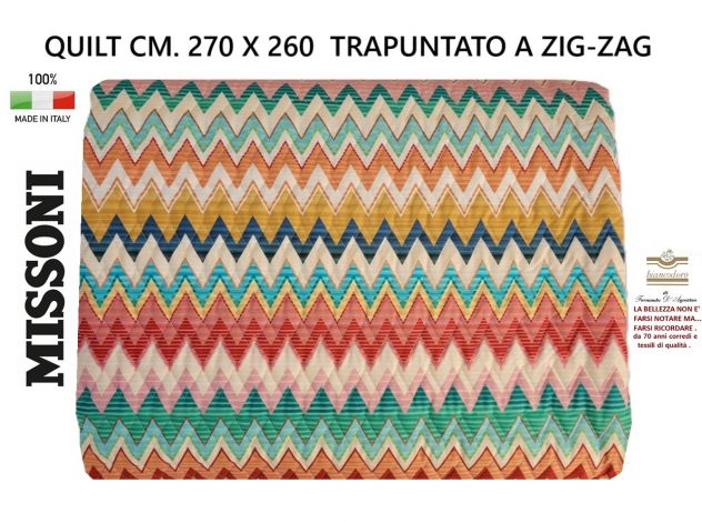 Trapunta quilt copriletto coperta MISSONI matrimoniale - Foto 6
