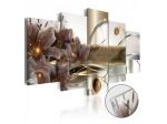 Quadro Fiori Scuri Cm.100x50 O 200x100 Vetro Acrilico