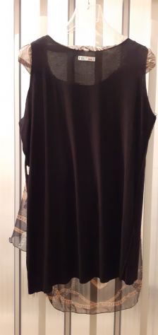 Vestito Caftano leggero trasparente motivi esotici - sottovestito elasticizzato - Foto 8