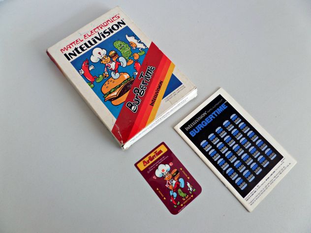 BOX originale gioco "BURGER TIME" Intellivision (bianco) - Foto 3