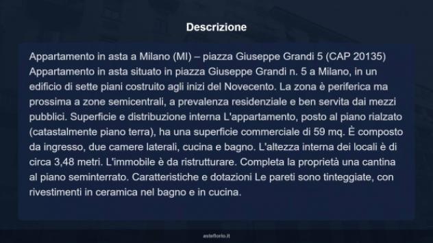 Immobile in asta di 59 m² in vendita a Milano - Foto 11
