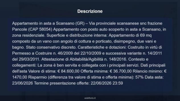 Immobile in asta di 69 m² in vendita a Scansano - Foto 14