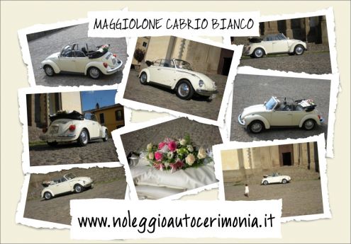 Noleggio Maggiolone cabrio bianco avorio