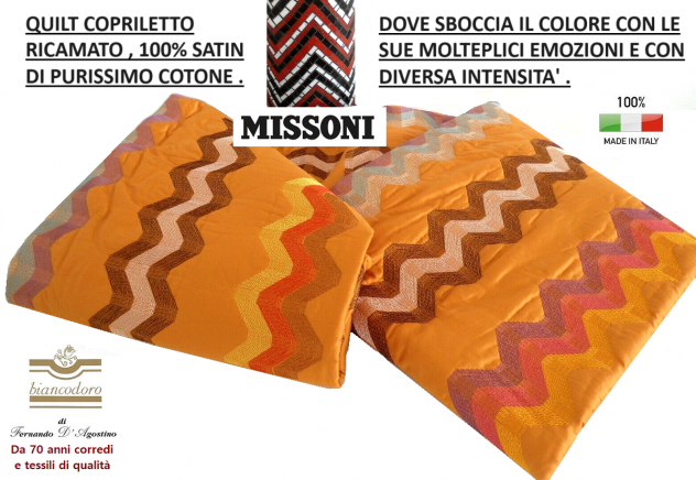 COPRILETTI QUILT TRAPUNTINE MISSONI MATRIMONIALI 3 modelli - Foto 6