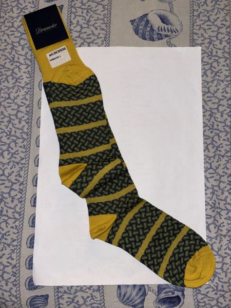 CALZE NUOVE LUNGHE UOMO IN COTONE E SETA FIRMATE ORIGINALI DRUMOHR,MADE IN ITALY - Foto 9