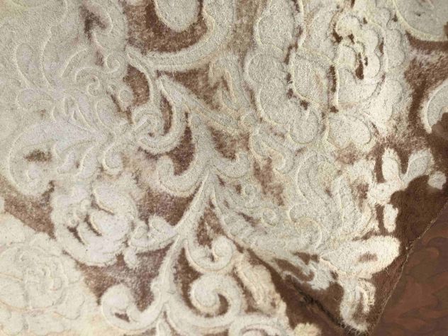 Pelle vacchetta floreale ambra per artigianato - Foto 3