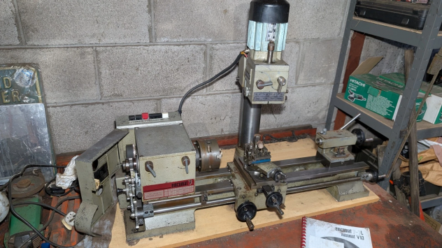 Tornio Emco 7 con fresatrice