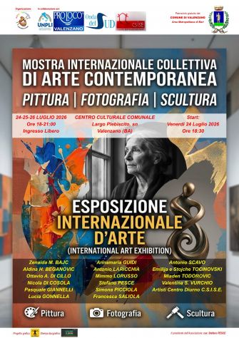24/04 - 26/07:Valenzano ospita la Mostra Internazionale Collettiva di Arte Contemporanea