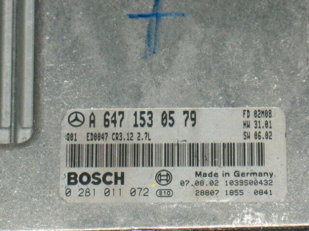 0281011072 ECU MERCEDES W211 E270 2.7 CDI 0281011072 A6471530579 CR3.12 - Foto 2