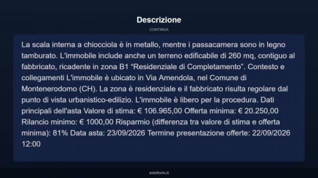 Immobile in asta di 203 m² con più di 5 locali in vendita a Montenerodomo - Foto 12
