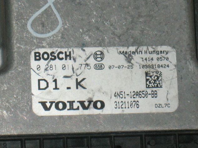 0281011775 ECU VOLVO MAZDA FORD 1.6 0281011775 4N51-12A650-BB EDC16C34 - Foto 2
