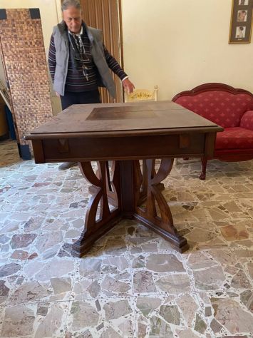 Tavolo Rettangolare in Legno Massiccio – Base Lavorata - Foto 4