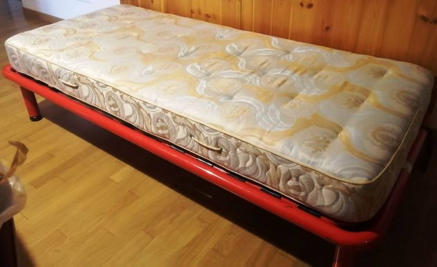 DIVANO LETTO SING rete DOGHE REGOLABILE testa+piedi con MATERASSO a molle, ecc - Foto 3