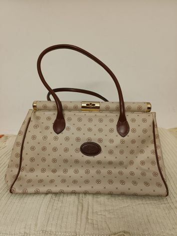 Borbonese Borsa a Mano Beige/Marrone - Foto 4