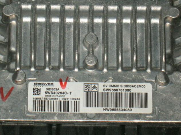 5WS40264CT ECU CITROEN PEUGEOT SID803A 5WS40264C-T 9660781080 HW9655534080 - Foto 2