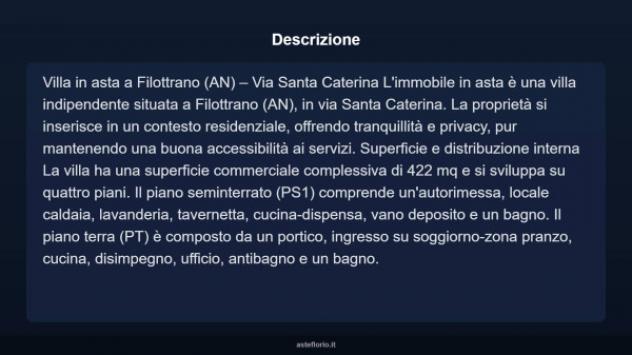 Immobile in asta di 422 m² con più di 5 locali e box auto in vendita a Filottrano - Foto 4