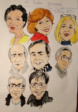 Ritratto umoristico famiglia da foto caricatura disegno matita festa della mamma - Foto 5