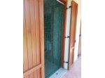 Tenda con perline verdi