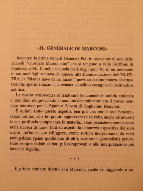 Libro "Pietro Poli - Il Generale di Marconi" del 1992 - Foto 3