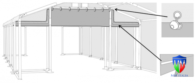 Stalle per Ovini modulari MM Italia 6 x 10  x 3 mt.con ventilazione naturale - Foto 8