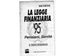 AA.VV., La legge finanziaria 95, pensioni e sanità, I libri dell'Altritalia