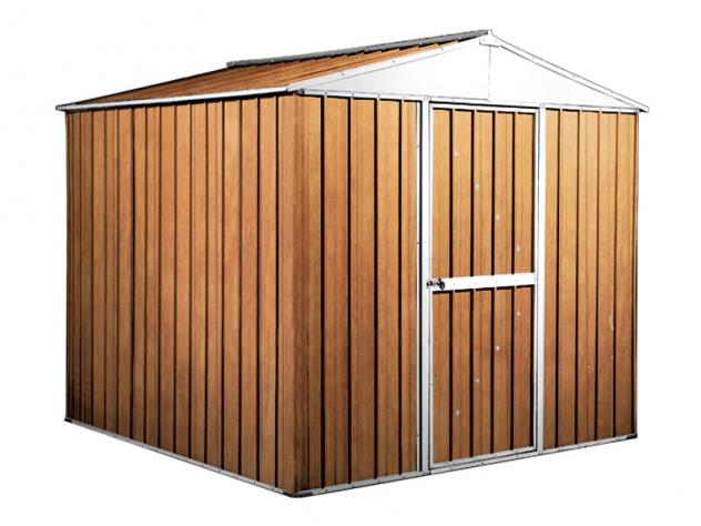 Box in Acciaio Zincato Casetta da Giardino in Lamiera 2.75 x 1.75 m x h2.12 m - 87 KG – 4.81 metri quadri - LEGNO - Foto 2