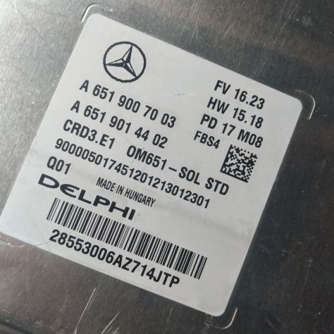 centralina motore Delphi, Mercedes-Benz, A6519007003, A 651 900 70 03, A65190144 - Foto 4