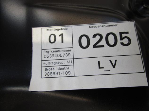 3C1837755F MECCANISMO ALZA-VETRO ALZA-CRISTALLO PORTA ANTERIORE SINISTRA VOLKSWAGEN PASSAT SW 2.0 D 103KW 6M 5P (2005) RICAMBIO USATO 981218-107 - Foto 4
