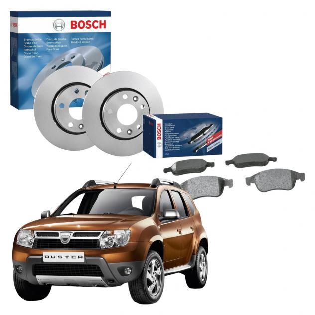 Kit Dischi e Pastiglie Anteriori Bosch per Dacia Duster Frenata Affidabile