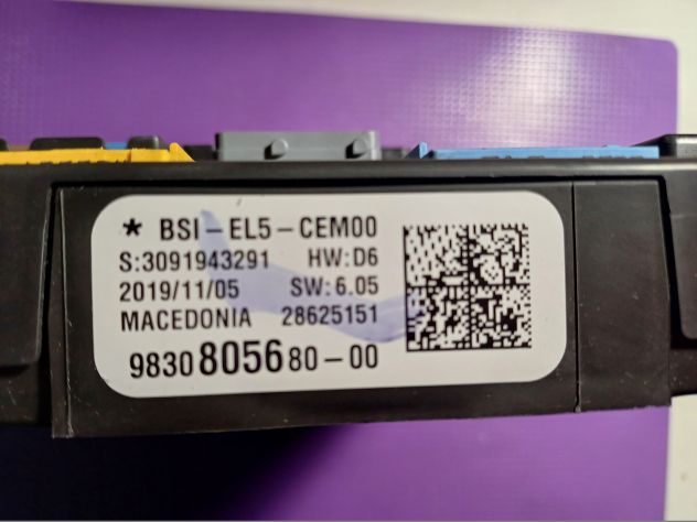 BSI-EL5-CEMOO HW:D6 SW:6.05 S:3091943291 9830805680-00 28625151 - Foto 3