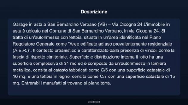 Immobile in asta di 31 m² in vendita a San Bernardino Verbano - Foto 5