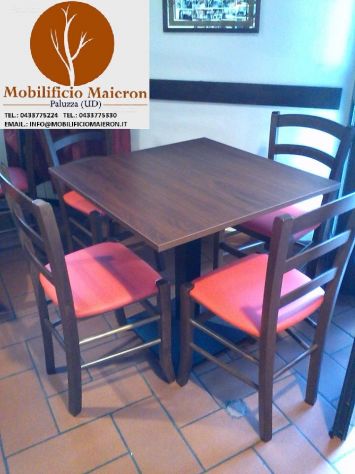 Set Alessandria Sedie Tavoli Per Arredo Bar Ristorante Osteria Nuovi Non Usati - Foto 4