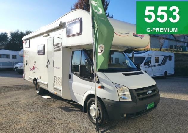 CAMPER CHALLENGER FORD MANSARDATO 6 POSTI LETTO MATRIMONIALE GARAGE CLIMATIZZATORE RISCALDATORE GENERALI USATI 553