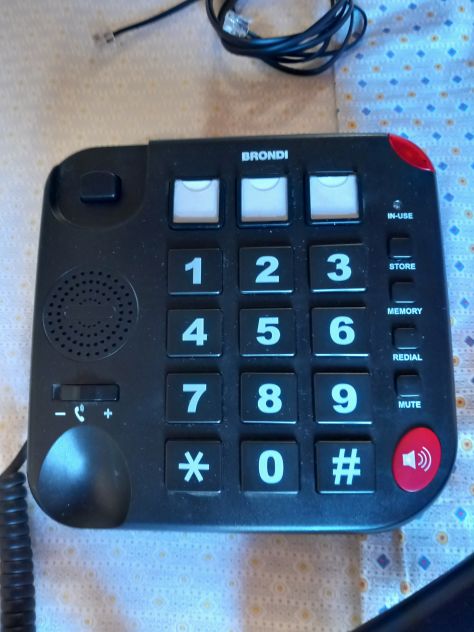 TELEFONO FISSO BRONDI BRAVO 15 NERO - Foto 3