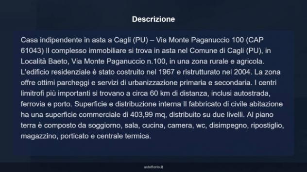 Immobile in asta di 403 m² con più di 5 locali in vendita a Cagli - Foto 16