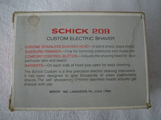 Rasoio vintage Schick Custom 209 Electric Shaver - Foto 6