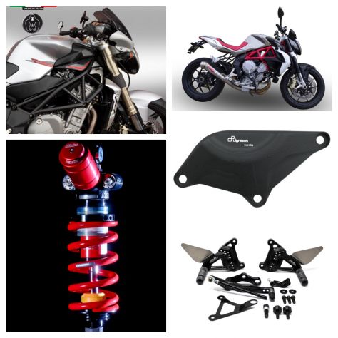 Mv Agusta Brutale accessori pedane protezioni carter filtro K&N pastiglie