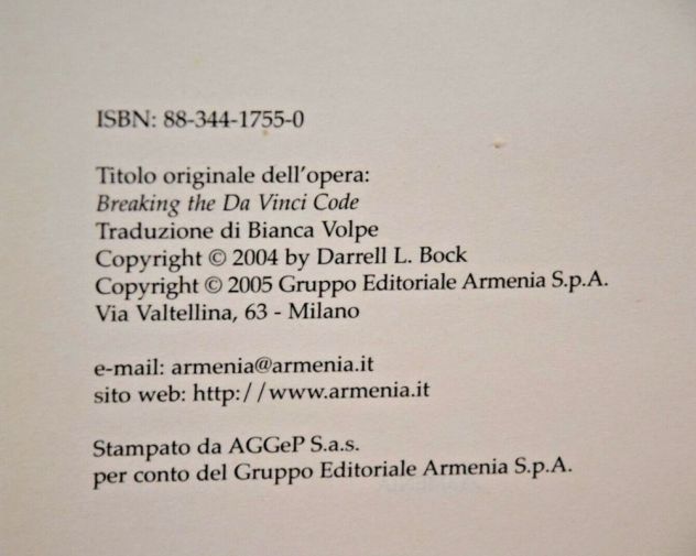 Il Codice da Vinci.Verità e menzogne di Darrell L.Bock 1°Ed:Armenia, 2005 - Foto 4