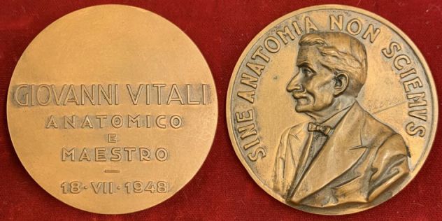 MEDAGLIA BRONZO GIOVANNI VITALI, ANATOMICO E MAESTRO, 18.VII.1948.