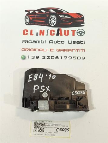SERRATURA POSTERIORE SINISTRA BMW X1 Serie (E84) 7202147 N47D20C (0915)