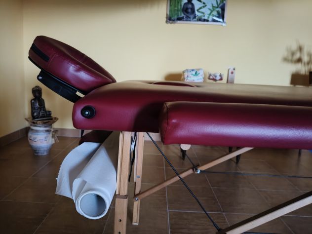 LETTINO MASSAGGI in vera pelle E pentola riscalda pietre - Foto 3