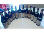 12 bottiglie di vino antiche importanti da collezione..